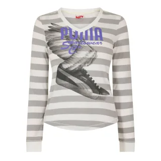 Puma - "Clyde" T-Shirt für Damen, Langärmlig (Weiß)