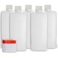 OCTOPUS Kanister 5x Leere Plastikflaschen 500ml HDPE Kunststoffflaschen Leerflaschen (5 St)