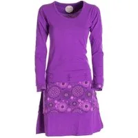 Vishes Midikleid Langarm Keid Mandala Druck Rundhals Ausschnitt Boho Ethno, Festival, Goa Style