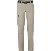 Bergson Outdoorhose BENNETT Zipp-Off (slim) Damen Wanderhose, vielseitig, pflegeleicht, Langgrößen, beige