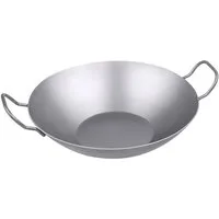 CHG Wok 1 Wok Pfanne aus Eisen geschützt ca. 3,4l - silber, Eisen