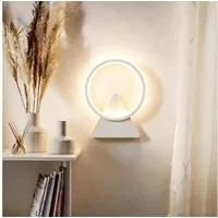 BlingBin Wandleuchte 8 W runde LED Wandlampe 3000 K warmweiß, 800 lm, Innenbeleuchtung, LED fest integriert, Warmweiß, Innen Wandbeleuchtung für Wohnzimmer, Schlafzimmer, Flur und Treppen