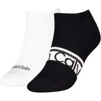 Calvin Klein Sneakersocken CK WOMEN SNEAKER LOGO STRIPE (2 Paar) mit Logoschriftzug, Cotton-Mix