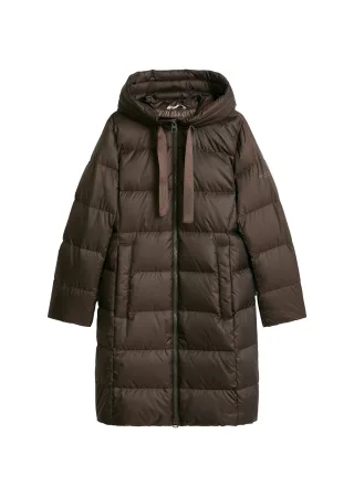 Marc OPolo Casual - Puffer-Daunenmantel mit Kapuze regular Burnt Coffee - Gr. - 36