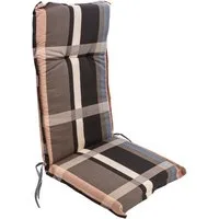 Spetebo Hochlehnerauflage Universal Hochlehner Auflage 123 cm, (Packung, 1 St., 1 Auflage), Polsterauflage für Hochlehner Gartenstühle