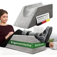Well B4 Venenkissen zum Beine hochlagern - Beinhochlagerungskissen Beinauflage Keilkissen, Stützkissen für Beine & Knie ideal als Lymphkissen und Venenkeil