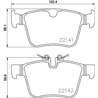 Hella Bremsbel?ge hinten Jaguar Land Rover POLESTAR Volvo