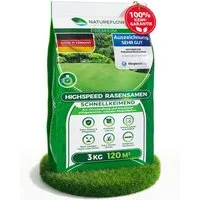 Natureflow Rasensamen Natureflow Rasensamen schnellkeimend Highspeed 1 kg, Rasensaat 40 m², 1 kg