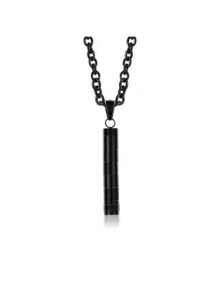 Dkeniz Anhänger mit Kette Edelstahl BLACK PURE-O