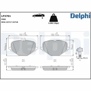 Delphi Bremsbel?ge hinten Mercedes G-Klasse Gle