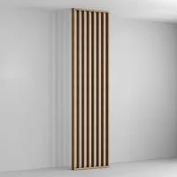 Hexim Raumteiler, Lamellenwand 275x58cm MDF Raumtrenner Trennwand - freistehende Holzlamellen Innendekoration - moderne Raumgestaltung Lamellen-Sichtschutz (Saragossa Eiche)