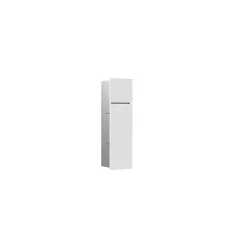 Emco Asis pure Unterputz-WC-Bürstengarnitur 975551302 170x600mm, Türanschlag links, mit Fach, weiß matt