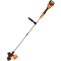 Worx Akku-Rasentrimmer WG183E, 33 cm Arbeitsbreite Faden, Doppelfaden, verstellbarer Griff, inkl. 2 Akkus und Ladegerät