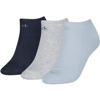 Calvin Klein Sneakersocken CK WOMEN SNEAKER (3 Paar) schmales Rippenbündchen, Cotton-Mix, elastisch