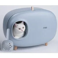 Purpurra Katzentoilette Makesure Katzentoilette geschlossenes Design, mit Katzenstreuschaufel