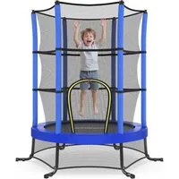 SONGMICS Kindertrampolin 174 cm Kindertrampolin mit Sicherheitsnetz, Randabdeckung, Stahlrahmen, Mini-Trampolin Fitness, Gartentrampolin, für indoor und outdoor