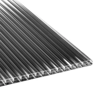 Polycarbonat Stegplatten | Polyclear | 16 mm | Breite 980 mm | anthrazit