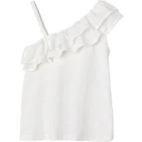 vertbaudet Kurzarmshirt Asymmetrisches Mädchen Volant-Top