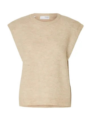 selected women - SLFLULU SL KNIT VEST birch - Gr. - L