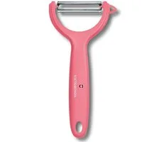 Victorinox Spargelschäler Tomaten-/Kiwischäler mit rostfreier Zackenschliffklinge, hellrot, Ergonomisches Design, ideal für weiche Früchte