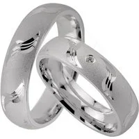 Trauringe123 Trauring Hochzeitsringe Verlobungsringe Trauringe Eheringe Partnerringe mit Stein, Silber 925, J6