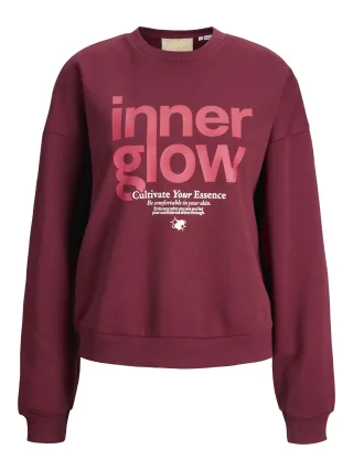 JJXX - JXMIMI RLX LS PRINT CREW SWT cabernet - Gr. - XS