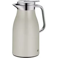 Alfi Isolierkanne SKYLINE, mit Hartglaseinsatz und ergonomischem Griff, 1 l, (1-St), 12h heiß & 24h kalt, Drehverschluss mit bequemem Druckknopf