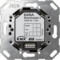 Busankoppler 3 für KNX System Typ 200800 Unterputz mit Krallen- und Schraubbefestigung, Adapter weiß, Retail