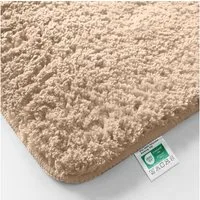 Kubus Badematte Karat Rechteckig, Badteppich, Extrem weicher & dichter Hochflor, Höhe 30 mm, rutschhemmende Latexbeschichtung, Polyester, Polyester, Waschmaschinenfest