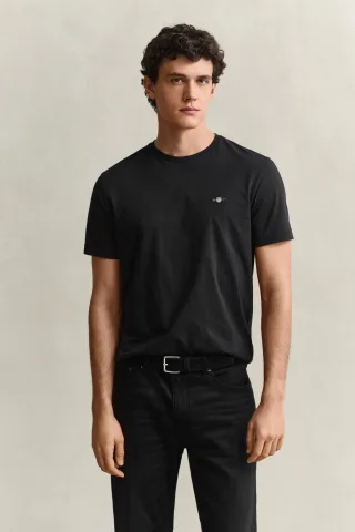 GANT - Regular Fit Shield T-Shirt black - Gr. - XL