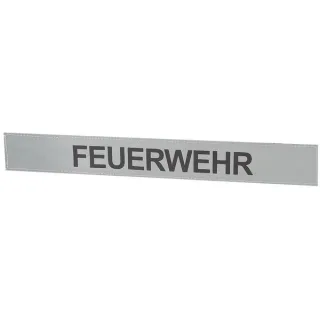 Reflexstreifen mit Aufdruck | tee-uu | 5 x 38 cm | zum Aufbringen u.a. an die EQUIBAG, RAGBAG PRO oder TROLLEYBAGReflexstreifen mit Aufdruck "Feuerwehr"