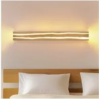 Nettlife Wandleuchte Innen Holz Holzmaserung Natürlichkeit, LED fest integriert, Warmweiß, Schlafzimmer Flur Treppe