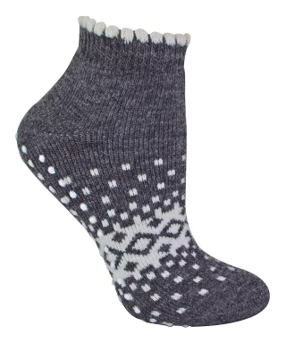 Sock Snob Damen/Damen Thermo-Slipper-Socken aus Wolle mit niedrigem Schnitt, rutschfest, Anthrazit