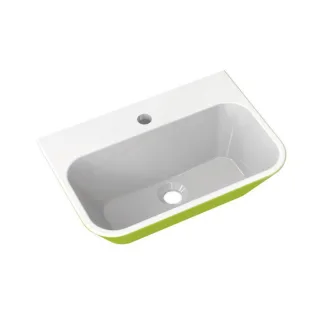 Hewi Mineralguß-Waschtisch 950.12.101674 51x35cm, 2-farbig, alpinweiß, apfelgrün