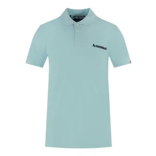 Aquascutum Herren Polo Shirt mit Box-Logo (Himmelblau)