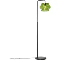 Qazqa Stehlampe Denise, ohne Leuchtmittel, Extra-Warmweiß, QAZQA Stehlampe, e27, Grün, Glas, Retro