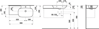 LAUFEN Waschtisch INO 450x900x145 H8133017161121