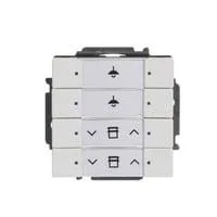 Tastsensor vierfach mit Busankoppler Typ 6127/01-84 für KNX Installationsbus weiß (glänzend), Retail