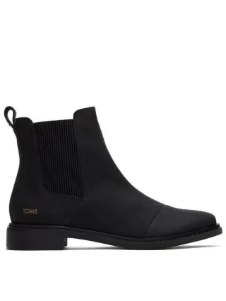 TOMS Charlie Damenlederstiefel In Schwarz