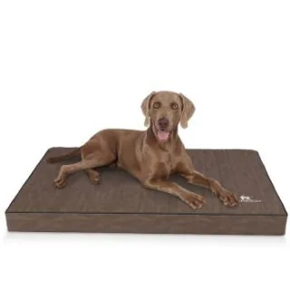 Knuffelwuff orthopädische Hundematte Palomino aus laser-gestepptem Kunstleder braun XXXL