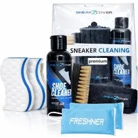 SneakZcover Sneaker Cleaner Set Premium Schuhputzset Schuhreiniger (Schuh Reiniger, Mikrofasertuch, Schuhbürste, Schmutzradierer, Schuhdeo)