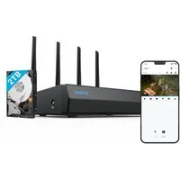 Reolink Überwachungskamera NVR Wi-Fi 6 12-Kanal (5/2,4 GHz WLAN,Wi-Fi 6 2TB,Festplatte Max. 16MP Auflösung)