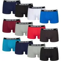 Vincenzo Bellini Boxershorts aus Baumwolle - 3 Farbvarianten - Herren Unterhose (Männer Unterwäsche Spar-Set, 12-St., 12er Pack) Doppelt genäht - Ergonomisch & Langlebig - ohne kratzenden Zettel