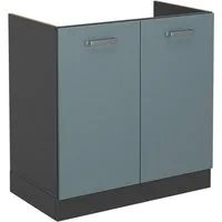 Vicco Unterschrank R-Line, Blau-Grau/Anthrazit, 80 cm ohne Arbeitsplatte (1-St)