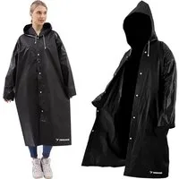 Trizand Regenjacke Regenmantel mit Kaputze Kordelzug Druckknöpfe Wasserdicht