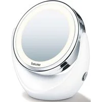 BEURER Kosmetikspiegel BS 49 beleuchteter Kosmetikspiegel mit LED-Licht, Mit 5-fach Vergrößerung für die Hautpflege und Beauty-Routine