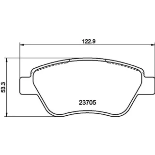 Hella Bremsbel?ge vorne Fiat Doblo 119 223 8DB355025-301