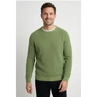 FYNCH-HATTON Strickpullover aus Baumwolle, normale Passform, hüftbedeckende Länge