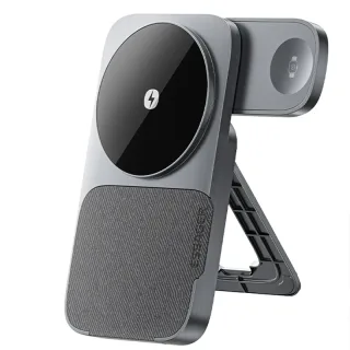 ESSAGER ES-WC09 3-in-1 Magnetic Desktop Wireless Charger 15W Fast Wireless Charging Stand with Phone Bracket Design for
