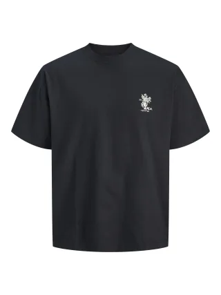 JACK&JONES - JORMAINE BACK TEE SS CREW NECK SN Black - Gr. - L